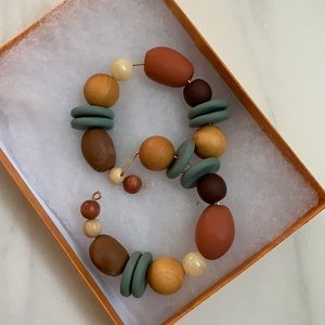 Beaded hoop earrings